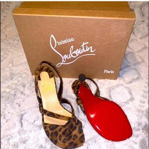 Christian Louboutin Leopard Heels with Red Soles